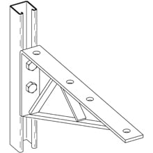 Eaton B-Line series bracket, 6" H x 16.5" L x 1.62" W, Steel, Electro-plated