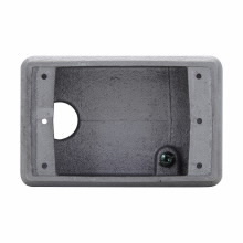 Eaton Crouse-Hinds series Condulet FS device box, Shallow, Feraloy iron alloy, Single-gang, A shape, Back feed, 1/2"