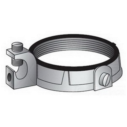 OZ-Gedney Type IBC-L-BC Insulated Grounding Bushing With Lug, Size: 1-1/2 IN, Malleable Iron Body, Bronze Lug, Steel Clamping Screw And Set Screws, Finish: Zinc Plated Body, Bright Dip Lug, Zinc Plated Clamping Screw And Set Screws, Connection: Threaded, 150 DEG C, 14 - 4 AWG Grounding Wire, 2-5/16 IN Outside Diameter, 11/16 IN Width, 1-3/4 IN Turning Radius With Lug, Third Party Certification: UL File Number E-24264, CSA 009795, Applicable Third Party Standards: UL 467, CSA C22.2 No.41, Federal Specification W-F-408E, NEMA : FB-1, For Rigid Conduit And IMC