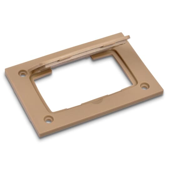 Single Gange Non-Metallic Cover for Floor Boxes for Power and Communications, Universal Cover, Beige