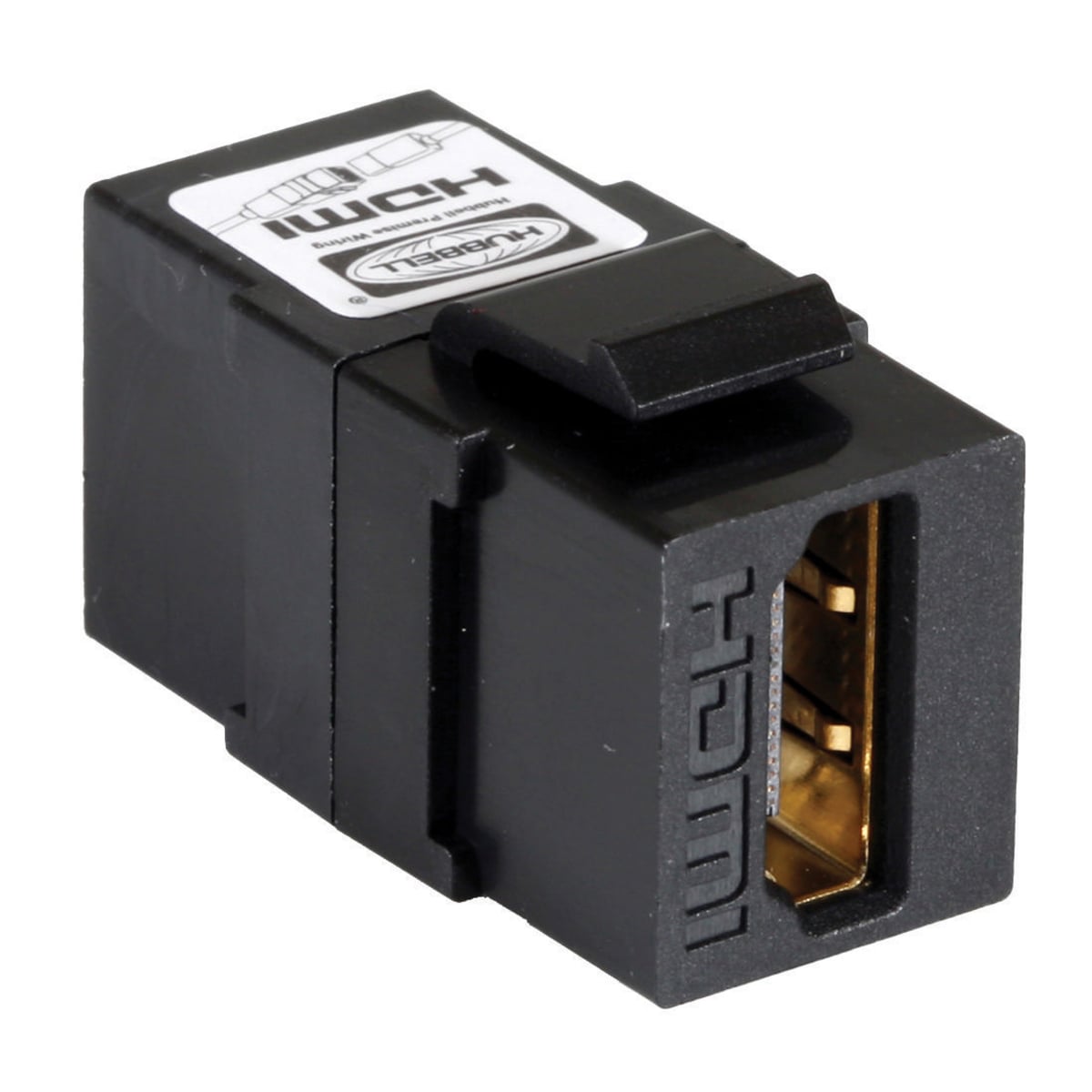 HDMI, Keystone, Snap-Fit, Feed-Thru, 1.4A, A to A, Black