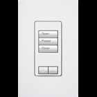 Lutron RadioRA 2 seeTouch Wall Mount Designer Keypad, 3 Button with Raise/Lower- Black
