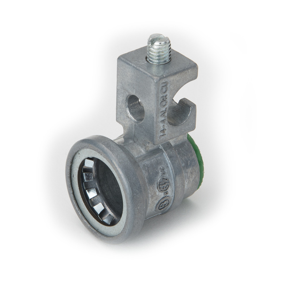 Mighty-Bite Push-EMT Push on Grounding Bushing, 1" Trade Size. Patented