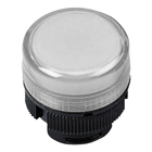 Head for pilot light, Harmony XAC, for incandescent bulb, plastic, white cap, 22mm