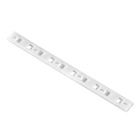 Multiple Bundle Mounting Strip, Natural Nylon 6.6 for Temperatures up to 85 Degrees Celsius (185 F), Length of 91mm (3.60 Inches), Width of 15.87mm (0.625 Inch), Thickness of 5.15mm (0.203 Inch), Two-Screw Mounting Method, #6 Screw, Maximum Tie Width 7.64mm (0.301 Inch)