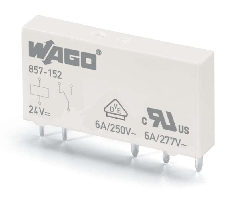 Basic relay; Nominal input voltage: 12 VDC; 1 changeover contact; Limiting continuous current: 6 A; Module width: 5 mm; Module height: 15 mm