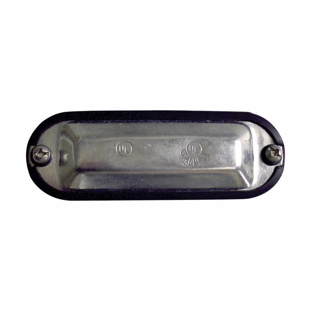 K125SG Condulet Form 5 Integral Gasket Cover With Neoprene Integral Gasket, 1-1/4 in, 1-1/2 in Hub, For Use With Conduit Outlet Bodies, Sheet Steel, Electro-Galvanized/Aluminum Acrylic Painted