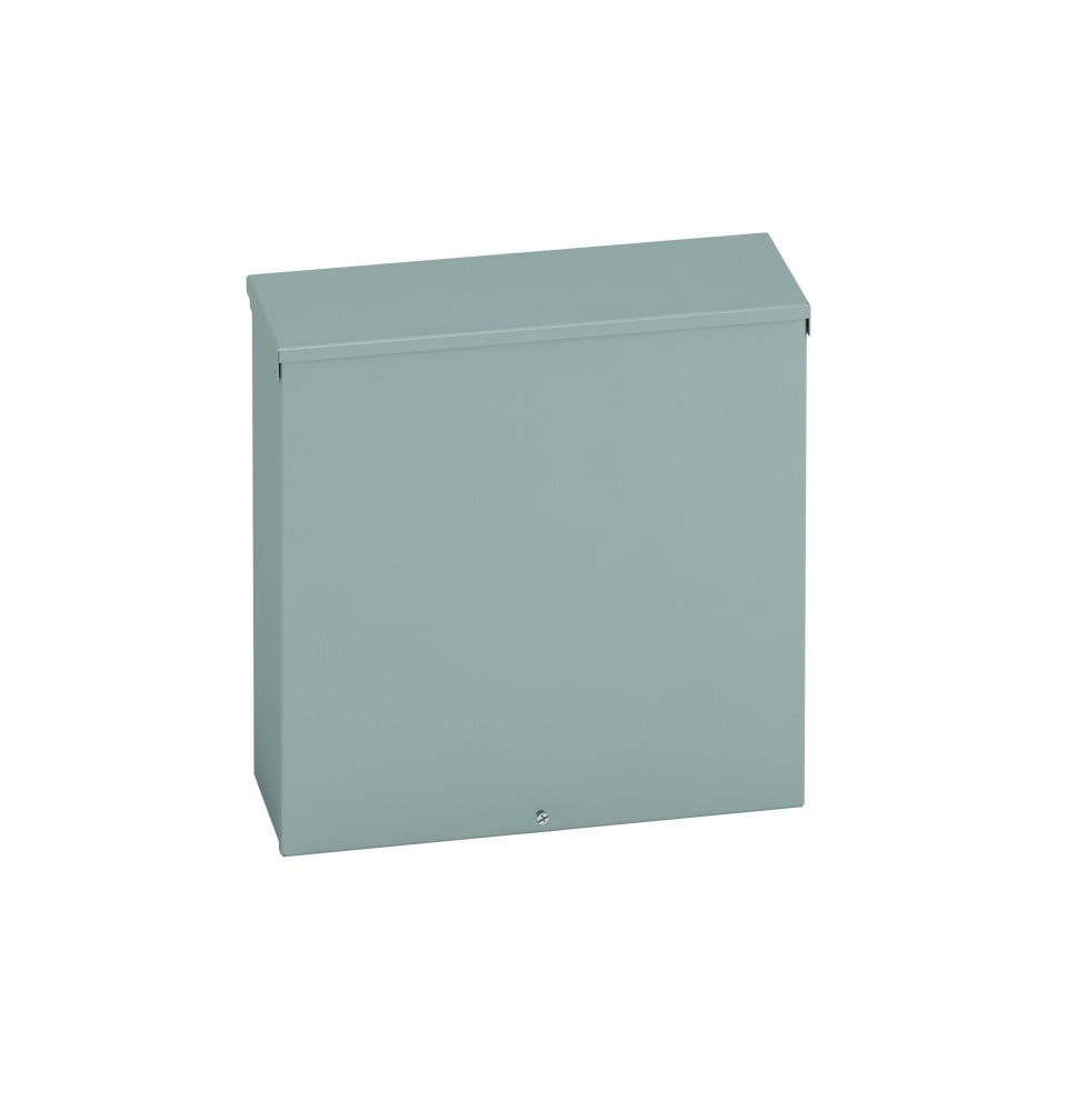 Type 3/3R junction boxes, 8" height, 4" length, 8" width, NEMA 3R, Screw cover, RTSC NK enclosure, Surface mounted, Small single door, No knockout, Embossed thru holes, Carbon steel