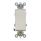 20 Amp-120/277 Volt AC. Four-Way decora rocker switch back and side wired. Light Almond