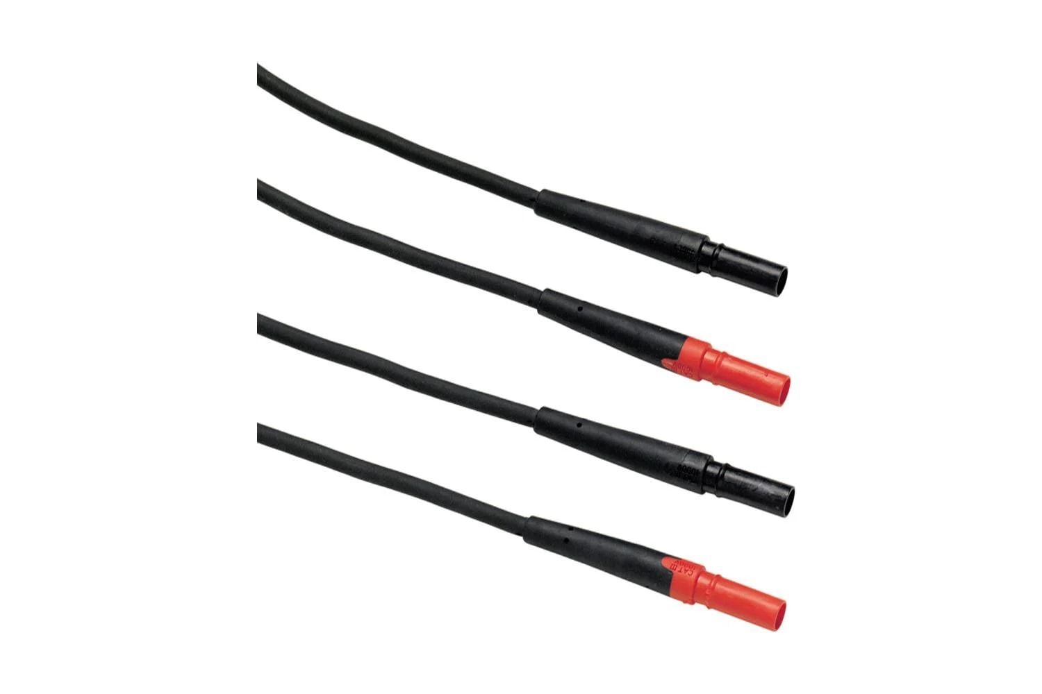 Heavy Duty Test Lead Set comes with 2 pieces with safety shrouded banana plugs and extend measurement capabilities.  CAT III 1000 V, 10 Amp rating, UL Listed