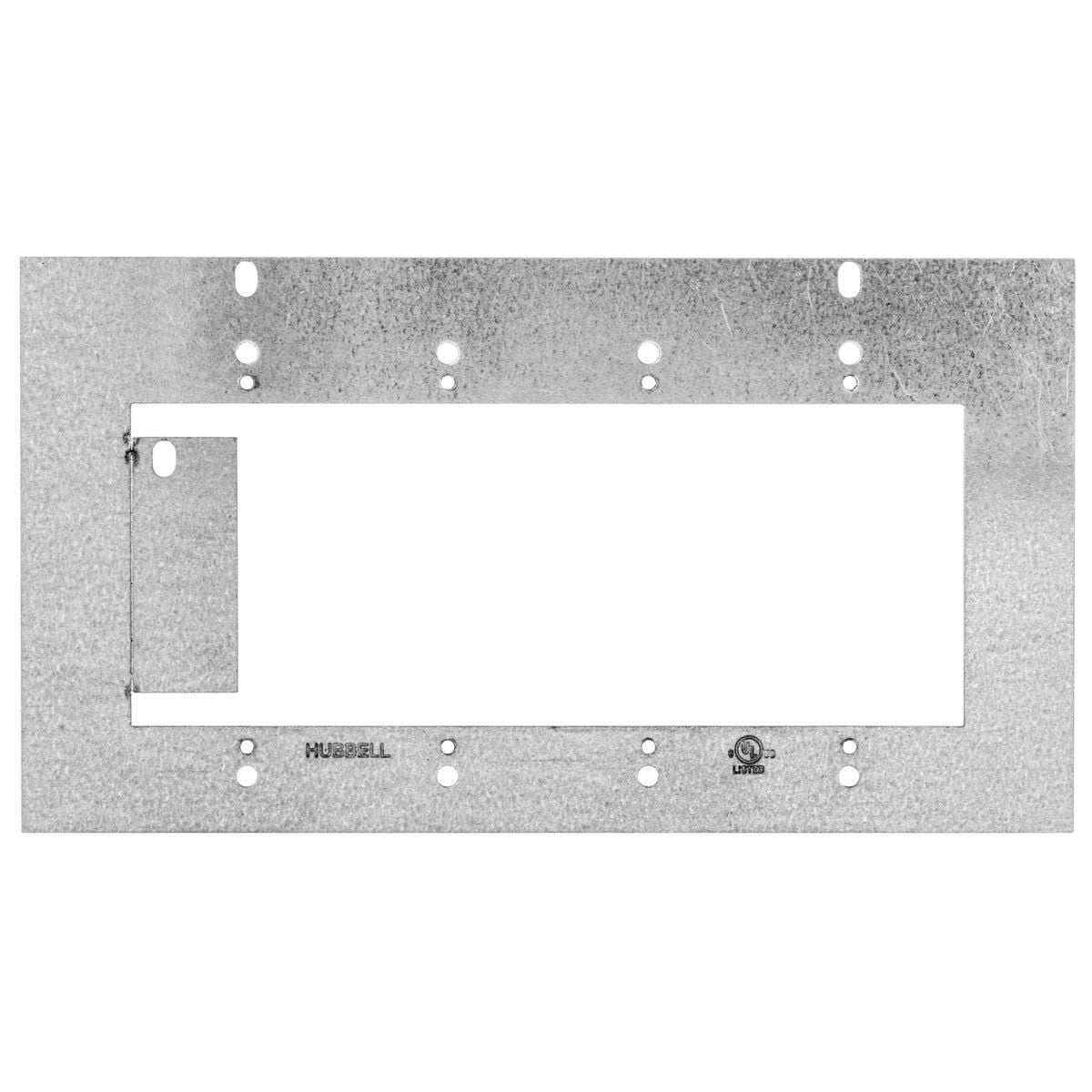 Concrete, Access, Wood Floorboxes, Recessed, 4/5 and 8/10-Gang Series, Mounting Plate, 5-Gang, 4-Gang Single Service Opening Utilizing NEMA Wallplate