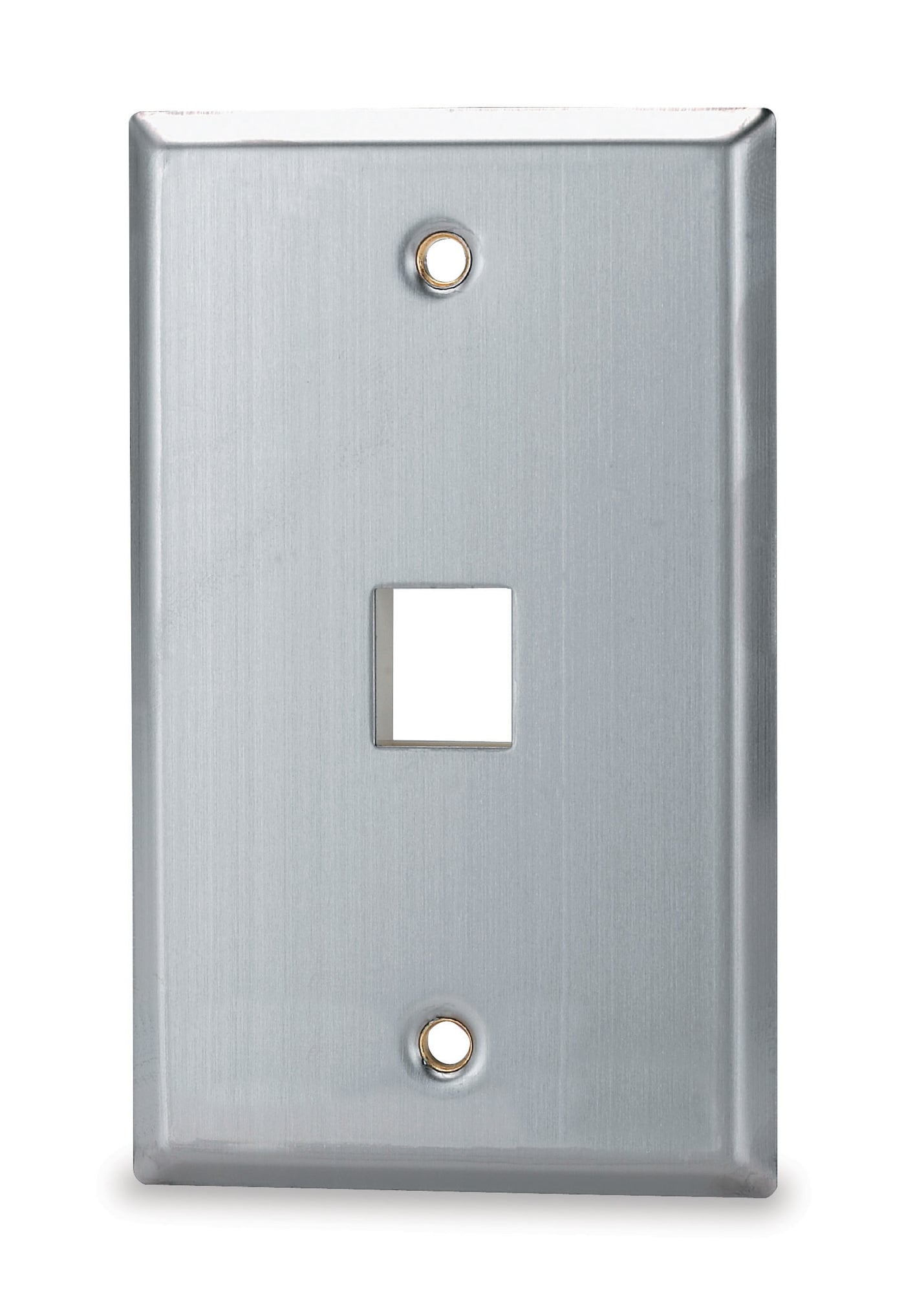 1-Port Single Gang Stainless Steel Faceplate