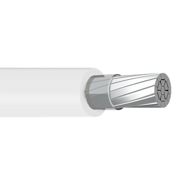 XHHW Cable, 500 KCMIL, White, Stranded, Aluminum Conductor, 1000 Foot Reel