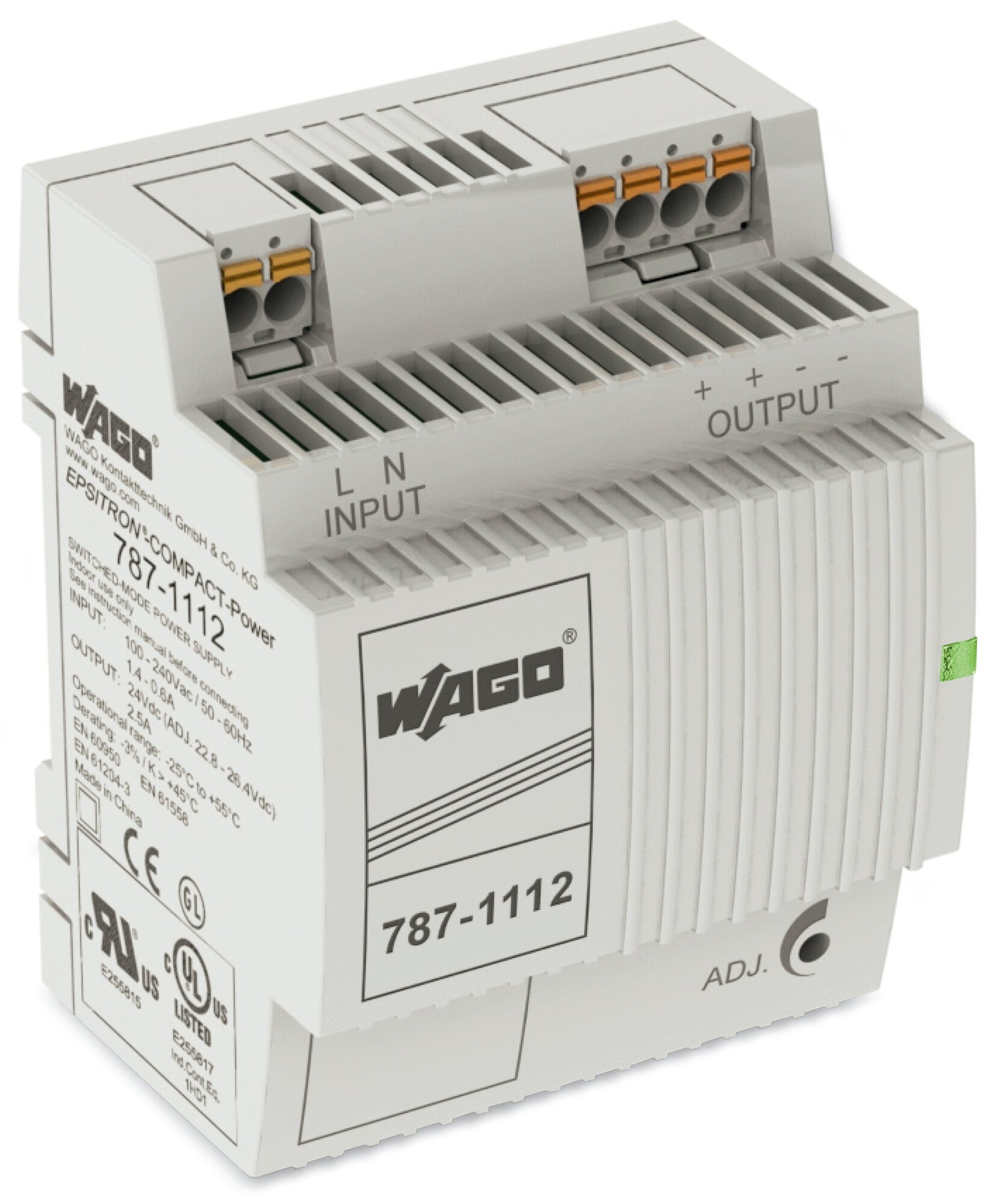 Switched-mode power supply; Compact; 1-phase; 24 VDC output voltage; 2.5 A output current; DC OK signal