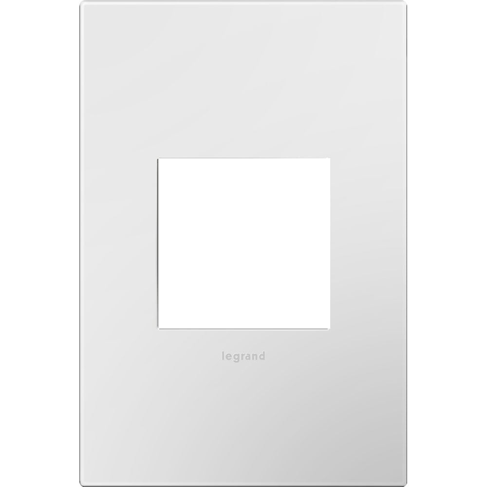 1-Gang 2-Module Wall Plate Gloss White on White