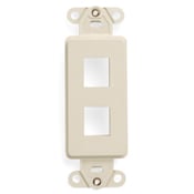 QuickPort Decora Insert, 2-Port, Light Almond
