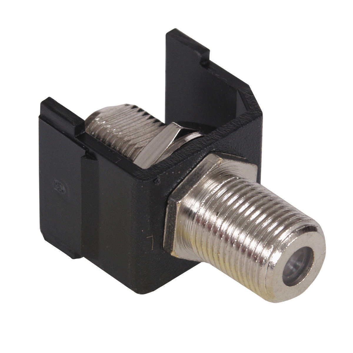Snap-Fit, F-Coax Connector, Black
