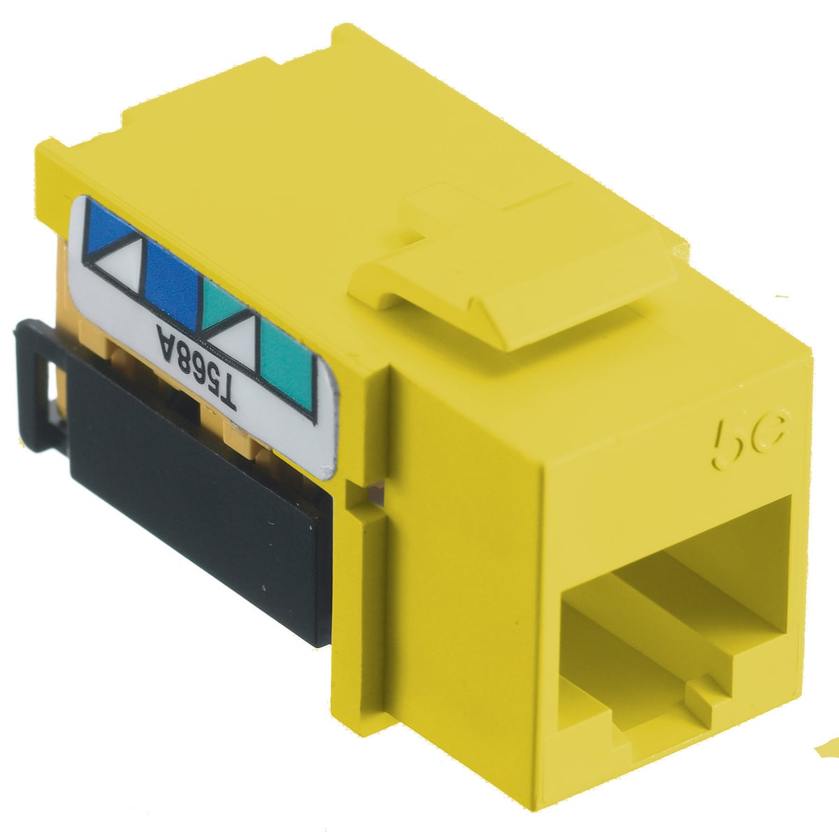 Net Select, Jack, Cat5e, 8-Position, Universal A/B, Yellow