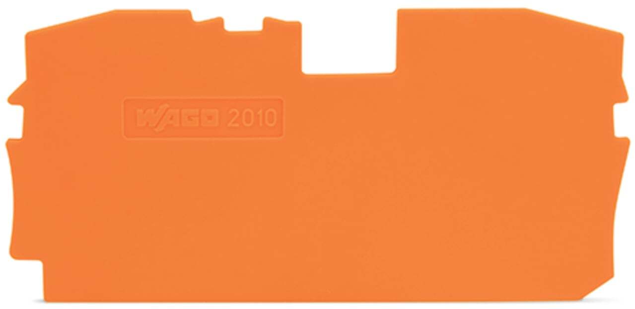End and intermediate plate; 1 mm thick; orange
