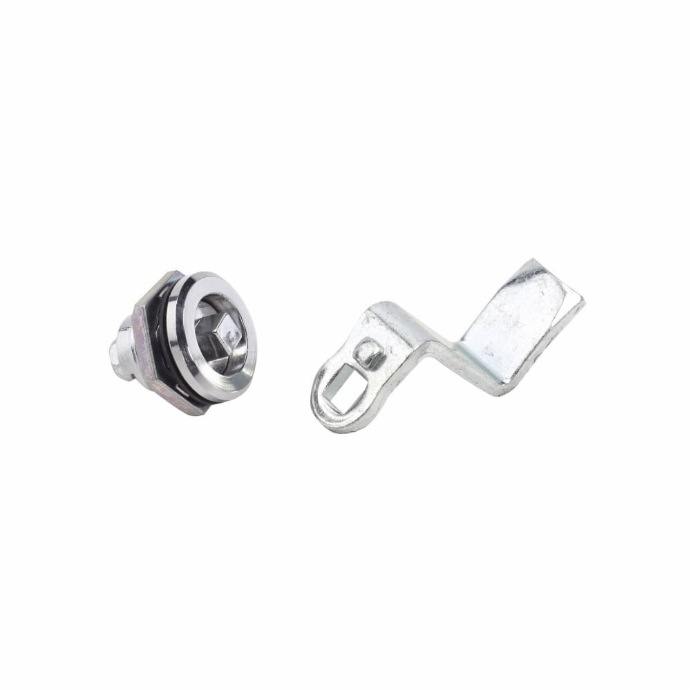 lock latch and handle, NEMA 12, Bright plated, Steel, Type 12 console handle kits, Field mounting, Locks, latches, inserts, and handles, Type 12 handle CCW lock