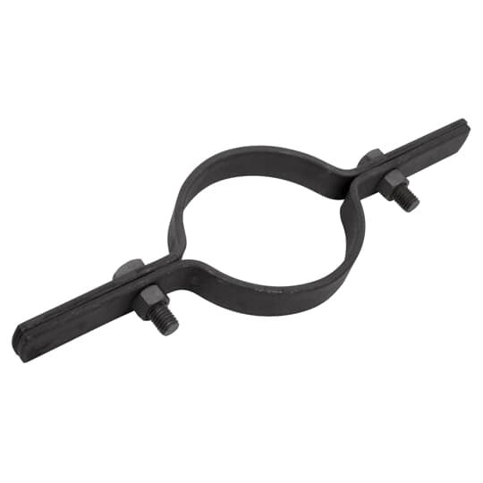 Clamp, Riser, Pipe Size 3 Inch, Width 11-13/16 Inches, Stock Size 1/4 x 1 Inch, Bolt Size 3/8 Inch x 1-1/2 Inch, Steel