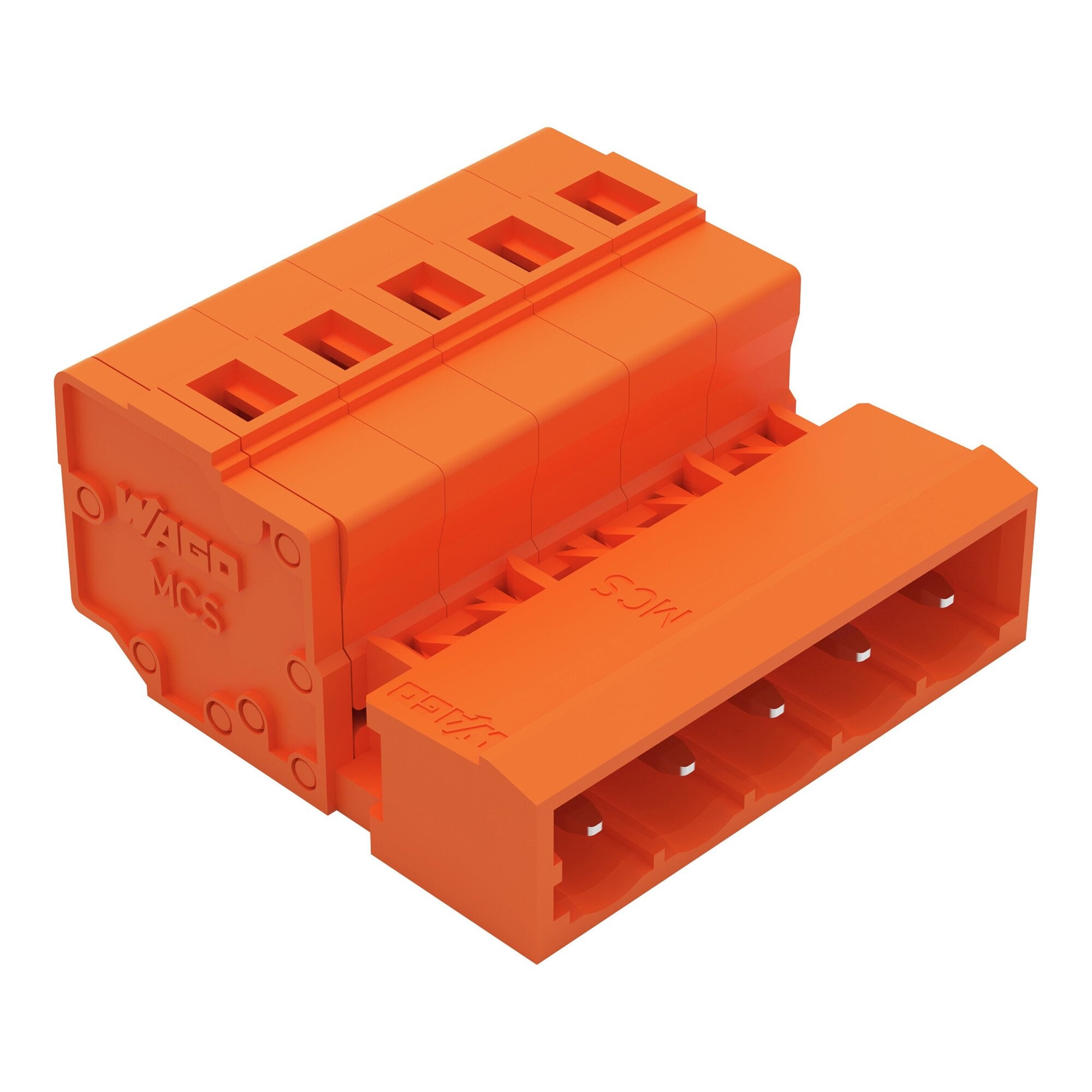 1-conductor male connector; CAGE CLAMP; 2.5 mm; Pin spacing 5.08 mm; 5-pole; 2,50 mm; orange