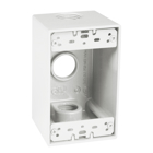 1-Gang 3-Hole 3/4 in. Deep Outlet Box - White