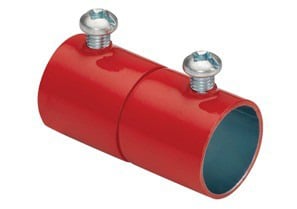 EMT Couplings, Color-Coded, Steel, Red, Size 3/4"