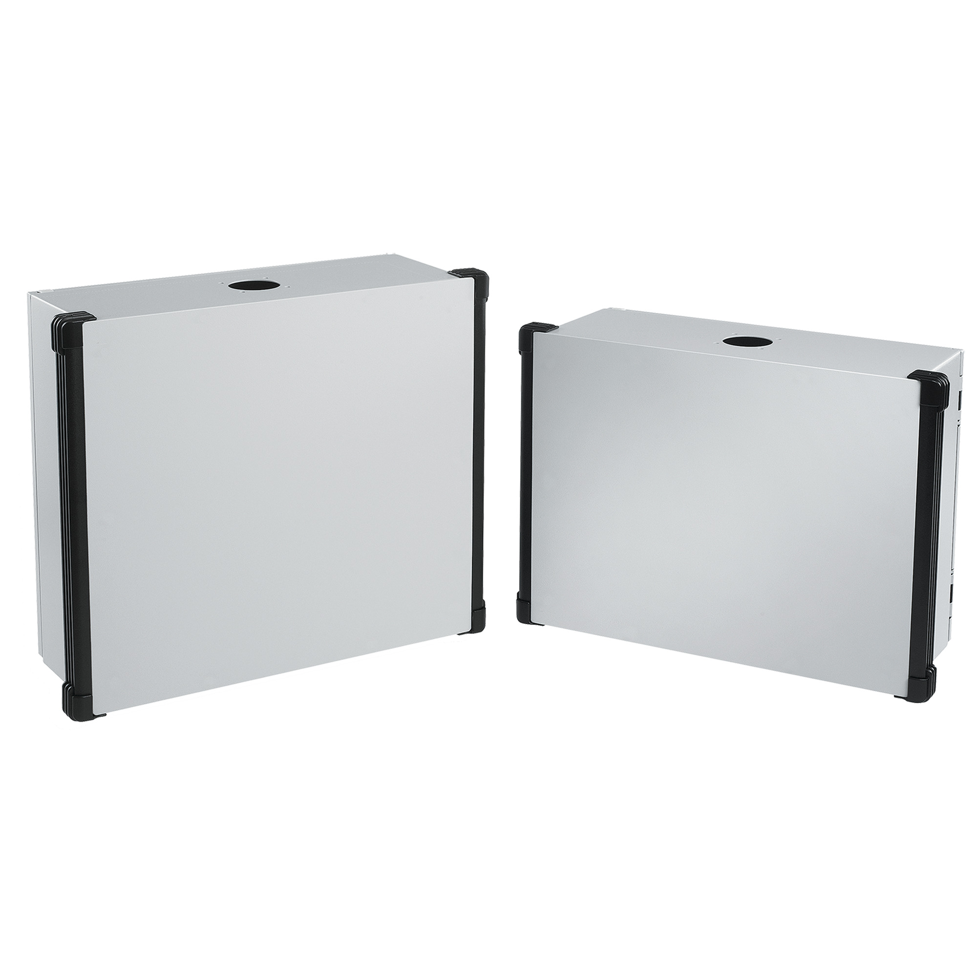 Concept HMI Enclosure Black Handle Type 4, 350x450x120mm, Light Gray, Mild Steel