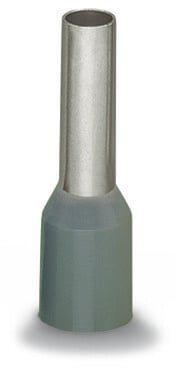 Ferrule; Sleeve for 4 mm² / AWG 12; insulated; electro-tin plated; electrolytic copper; gastight crimped; acc. to DIN 46228, Part 4/09.90; gray