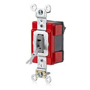 20 Amp, 120 Volt, Lev-Lok Switch, Quiet Single-Pole, Tamper Resistant Key, Gray