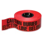 Buried Utility Tape, Red Background with Black Legend CAUTION BURIED ELECTRIC LINE BELOW, 3 inch width, 1000 Feet.  4 Mil Polyethylene