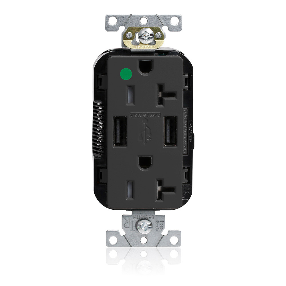 20A LEV-LOK USB TR HG OUTLET TYPE A-A