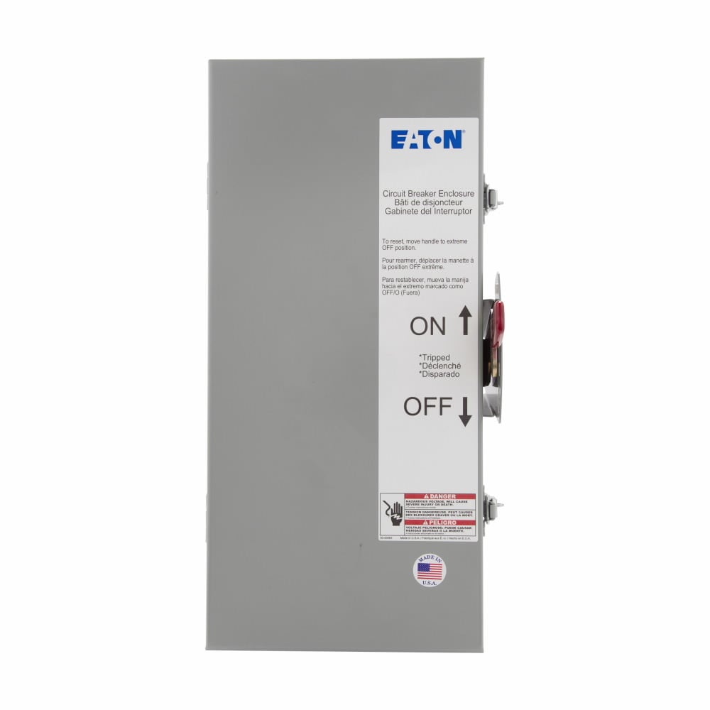Circuit Breaker Enclosure, 15-100A, Series C, NEMA 3R, GHC, GD (two- and three-pole only), GHCGFEP (single-pole only), Surface.