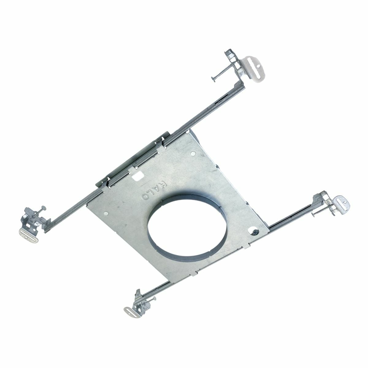 4 inch round mounting frame with drywall collar.