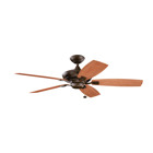 Featuring a traditional silhouette with classic detailing, this 52 inch Canfield(TM) Patio fan showcases a beautiful Tannery Bronze(TM) Powder Coat finish to tastefully accent your home.