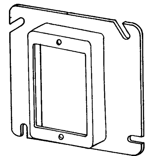 Features:Configuration Single Device, Standard:UL E18095, Material:Steel, Shape:Square, Size:4.6875 X 4.6875 X 0.625IN, Cubic Capacity:4.8CI