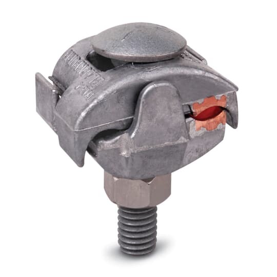 Aluminum Type PAC - Aluminum Parallel Groove Clamp with Cast Copper Liner for Wire Range Main: 1/0-8 ASCR 1/0 Str.-8 Sol. AL/CU, Tap:  ASCR 1/0 Str.-8 Sol. ALCU