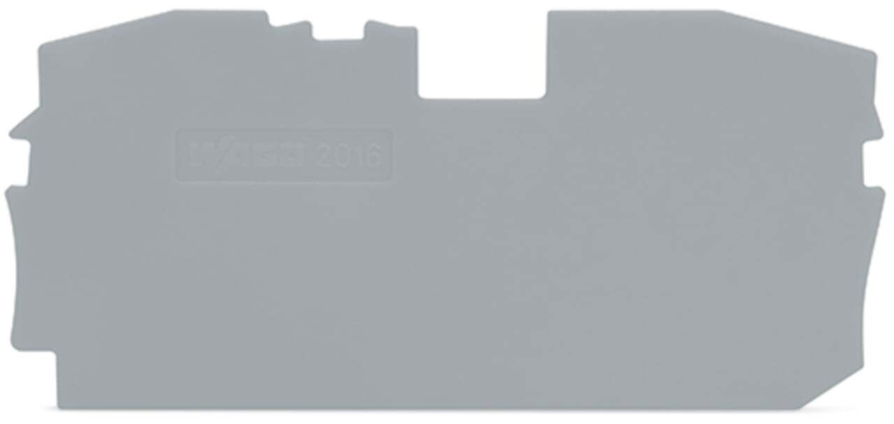 End and intermediate plate; 1 mm thick; gray