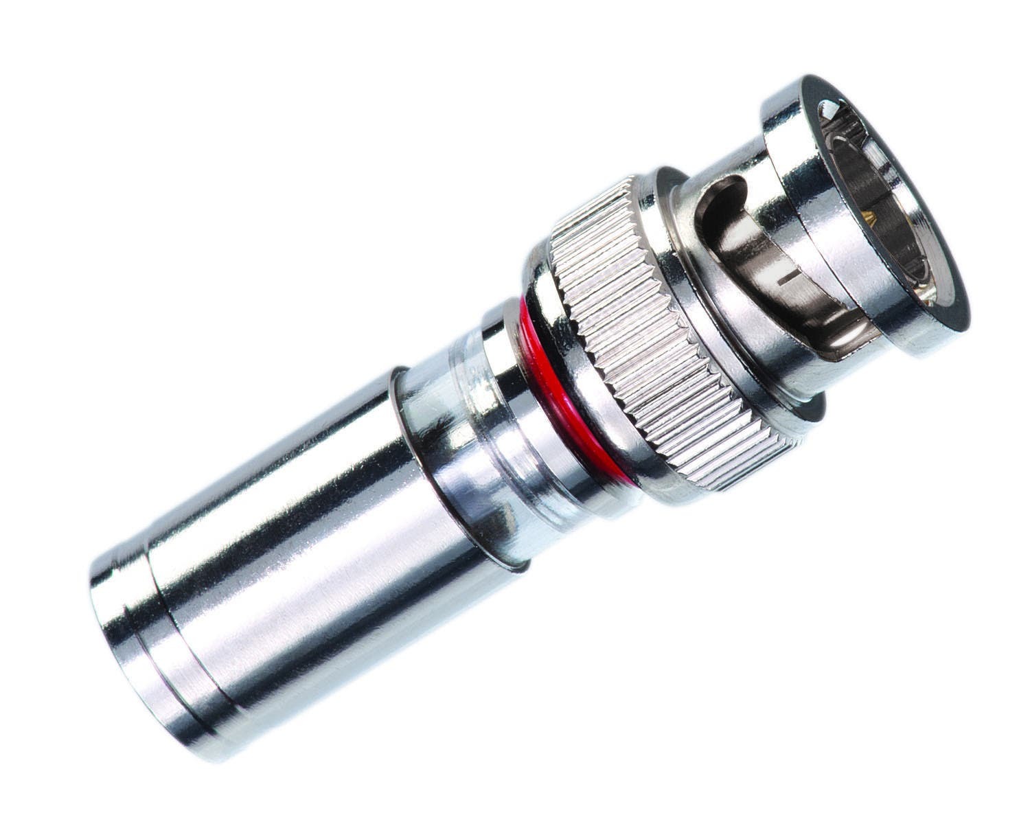 IDEAL, Compression Connector, BNC, Conductor Range: 029 - 042 IN, 20 - 18 AWG Solid Center Conductor, Material: Brass, Finish: Nickel-Plated, Nominal Impedance: 75 OHM, Dielectric Diameter: 0.140 - 0.150 IN, Coaxial Cable Type: RG-59, Overall Jacket Diameter: 0.220 - 0.250 IN