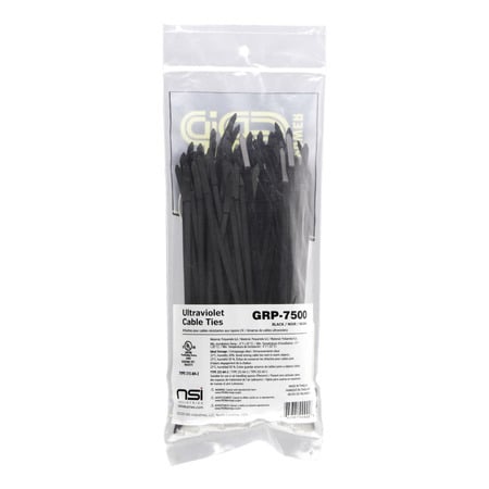 PowerGRP Cbl Tie Black 7.5" 50lb (100PK)