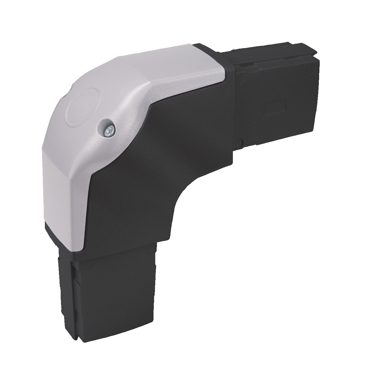 Syspend 180-Max Elbow, 7.68x7.68x3.15, Lt Gray, Aluminum