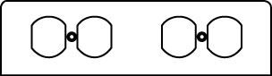 DBL GANG PLATE W/2 DUP KO