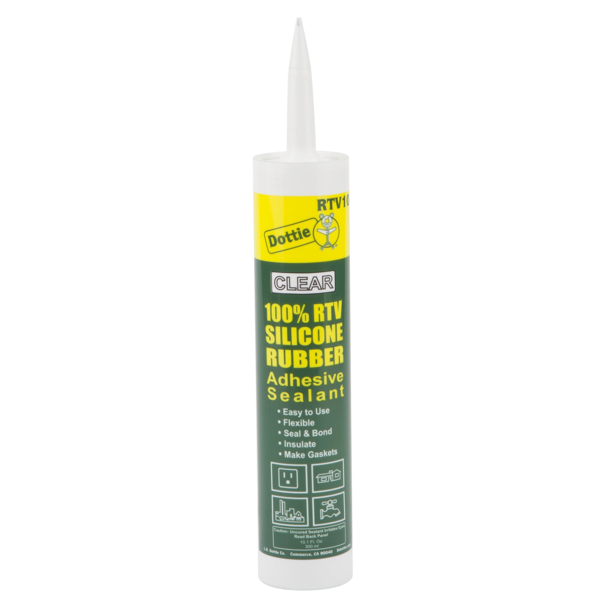 RTV Silicon Sealant, White, 10 oz. Size