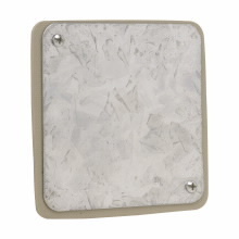 Eaton Crouse-Hinds series Square Cover, 4", Steel, Flat blank gasketed with captive screws