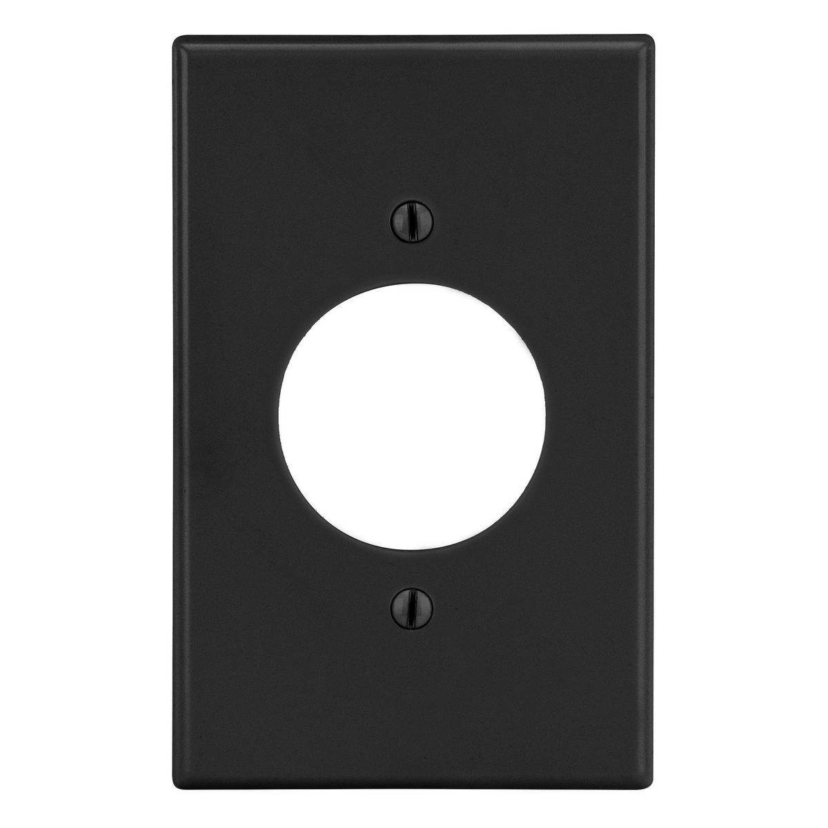 Wallplate, 1-Gang, 1.60" Opening, Black