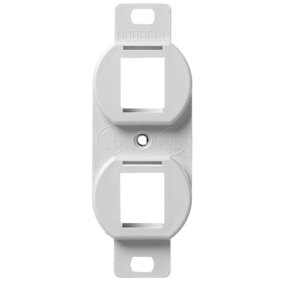 Phone/Data/Multimedia Component, Outlet Frame, Duplex 106, 2-Port, White
