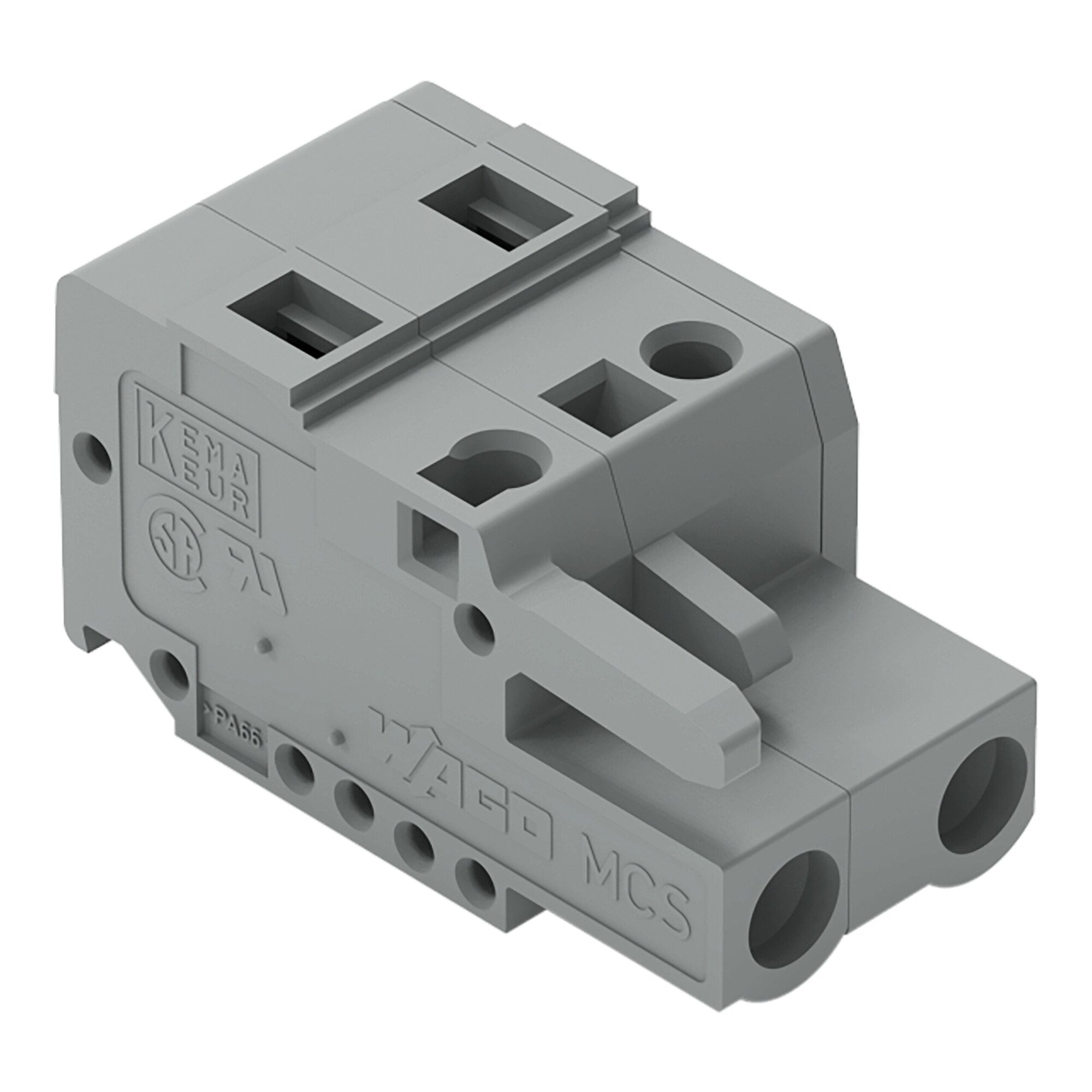 1-conductor female connector; CAGE CLAMP; 2.5 mm; Pin spacing 7.5 mm; 2-pole; 2,50 mm; gray