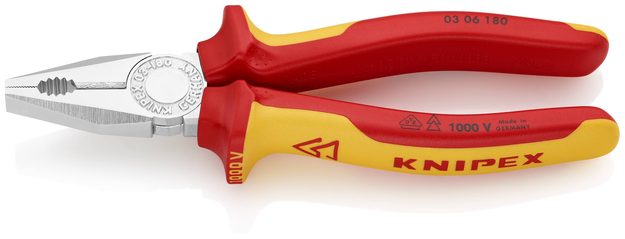 Combination Pliers-1000V Insulated, 7 1/4 in., Multi-Component, VDE