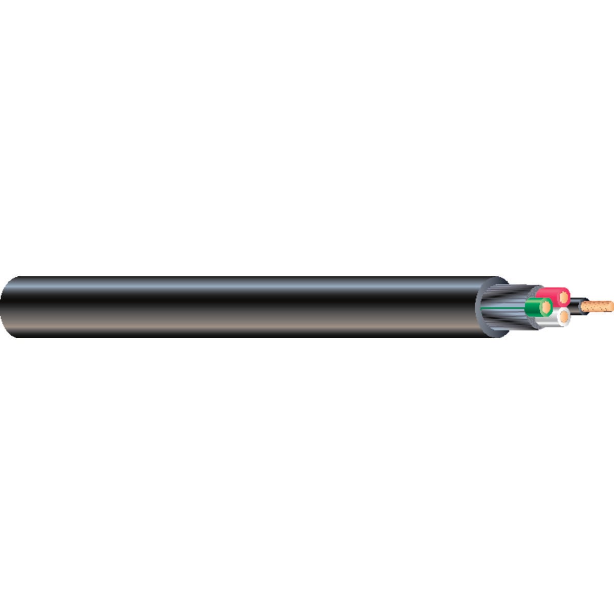 14-41 CU 4/C BLACK/WHITE/RED/GREEN SEOOW SEOPRENE BLACK 105C 600V POLY 250 FT